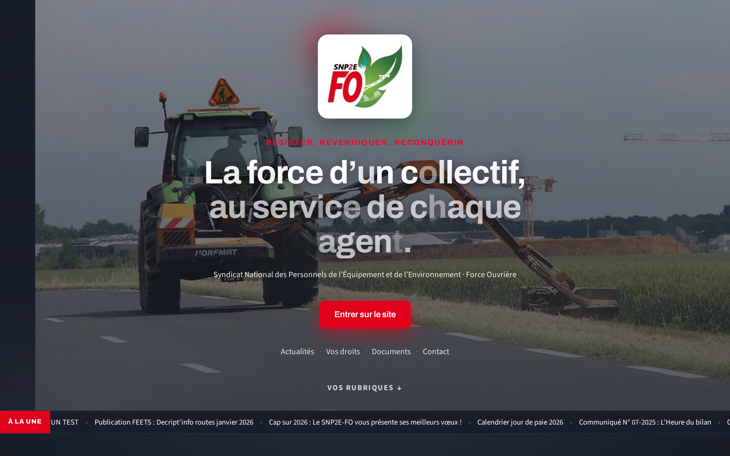 Aperçu du site SNP2E-FO